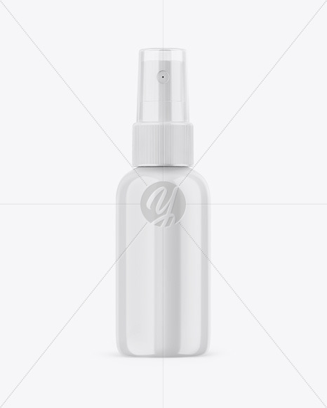 Glossy Spray Bottle Mockup