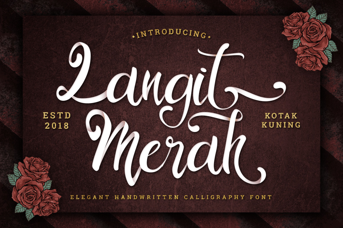 Langit Merah Handwritten Font