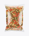 Plastic Bag With Fusilli Color Pasta