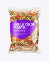 Plastic Bag With Fusilli Color Pasta