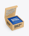 Kraft Box with Matte Sachet Mockup