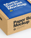 Kraft Box with Matte Sachet Mockup