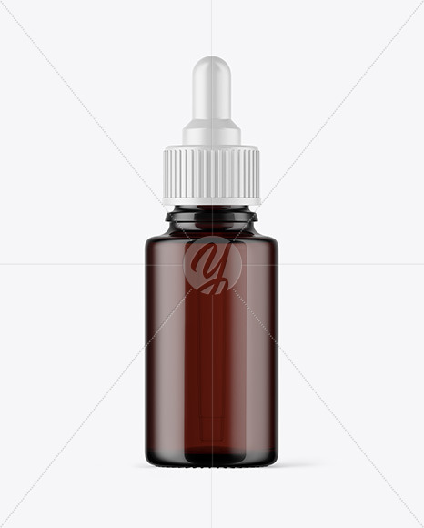 Amber Dropper Bottle Mockup