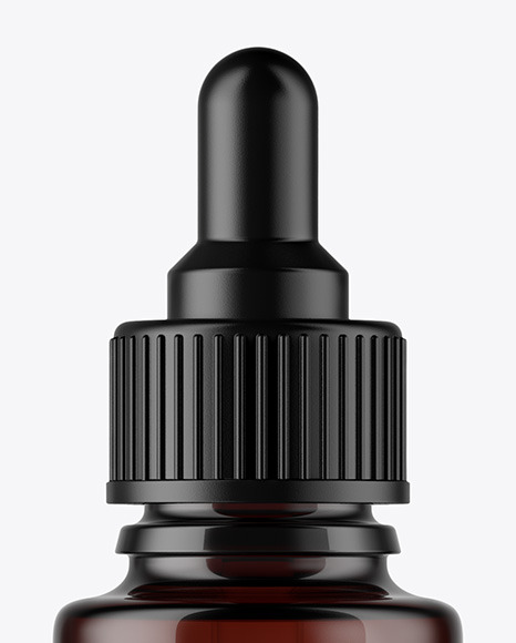 Amber Dropper Bottle Mockup