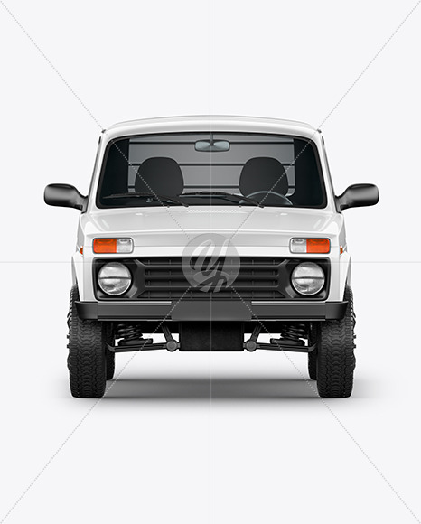 Pickup Truck Mockup - Front View