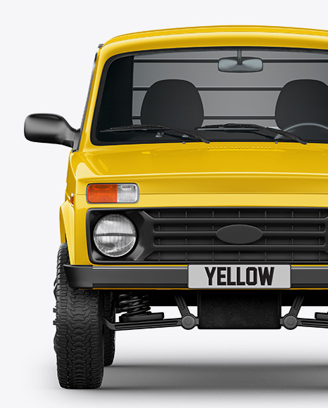 Pickup Truck Mockup - Front View