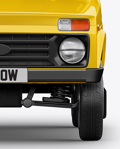 Pickup Truck Mockup - Front View