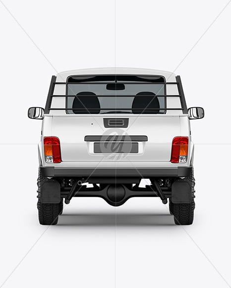 Pickup Truck Mockup - Back View