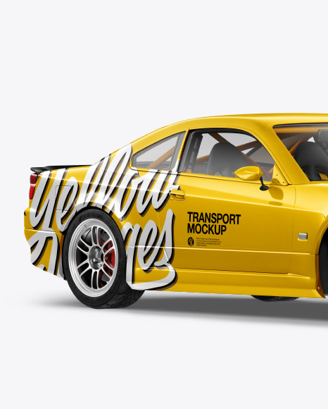 Sport Car Mockup -Half Side View