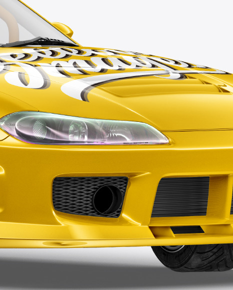 Sport Car Mockup -Half Side View