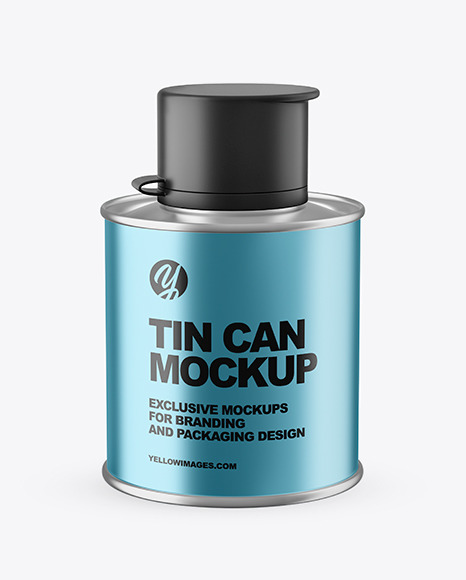 Metallic Tin Can Mockup