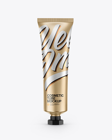 Metallic Cosmetic Tube Mockup - Tube packaging