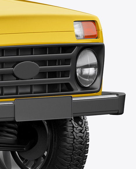 Pickup Truck Mockup - HalfSide View