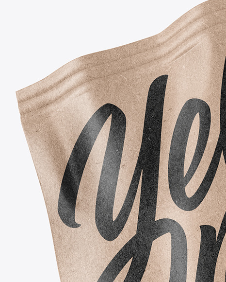 Two Kraft Coffee Bag Mockup