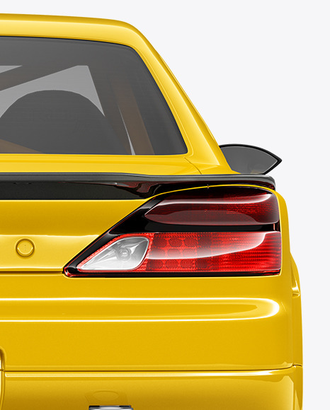 Sport Car Mockup - Back View