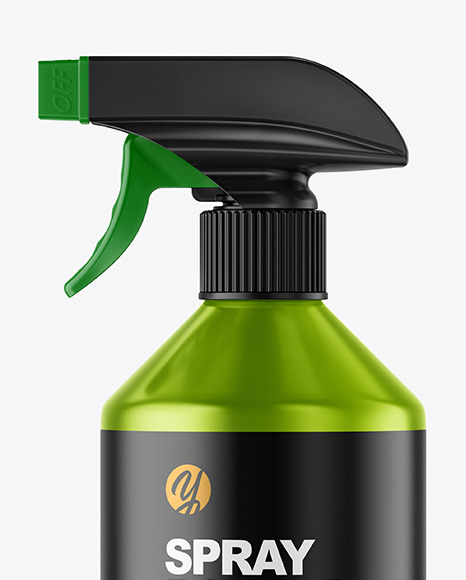 Metallic Spray Bottle Mockup