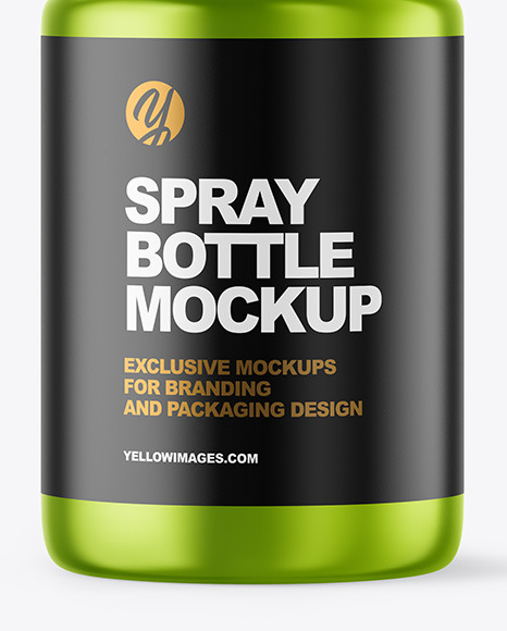 Metallic Spray Bottle Mockup