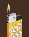 Matte Plastic Lighter Mockup