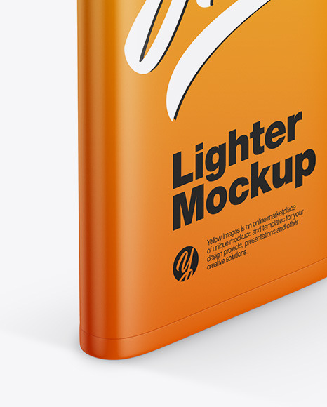 Matte Plastic Lighter Mockup