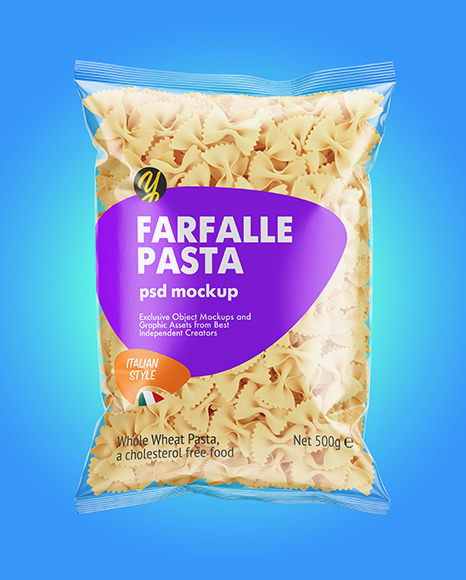 Plastic Bag With Farfalle Pasta