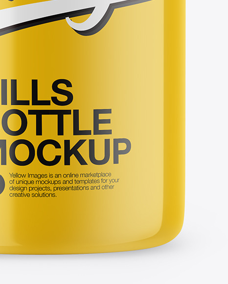 Glossy Pills Bottle Mockup