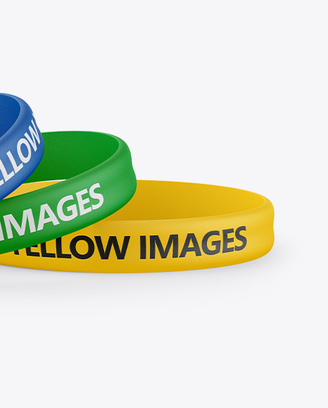 Matte Silicone Wristbands Mockup