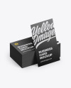 Stack of Paper Business Cards Mockup