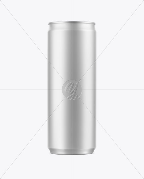 Matte Metallic Can Mockup