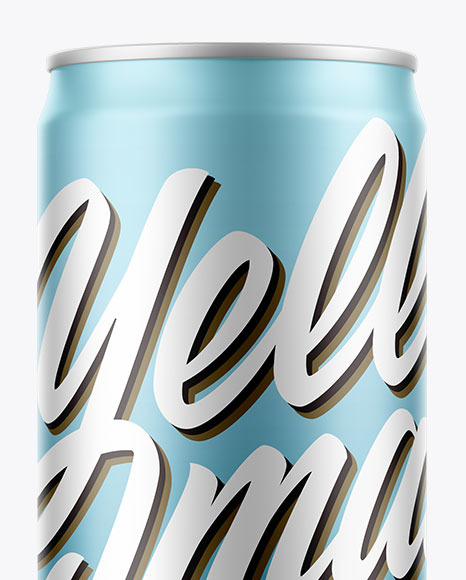 Matte Metallic Can Mockup