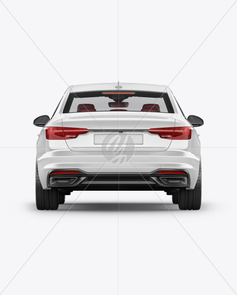 Sedan Mockup - Back View