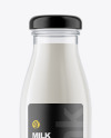 Glass Milk Bottle Mockup