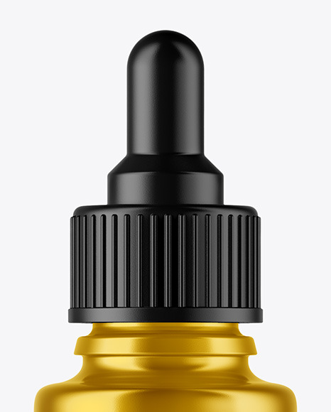 Metallic Dropper Bottle Mockup