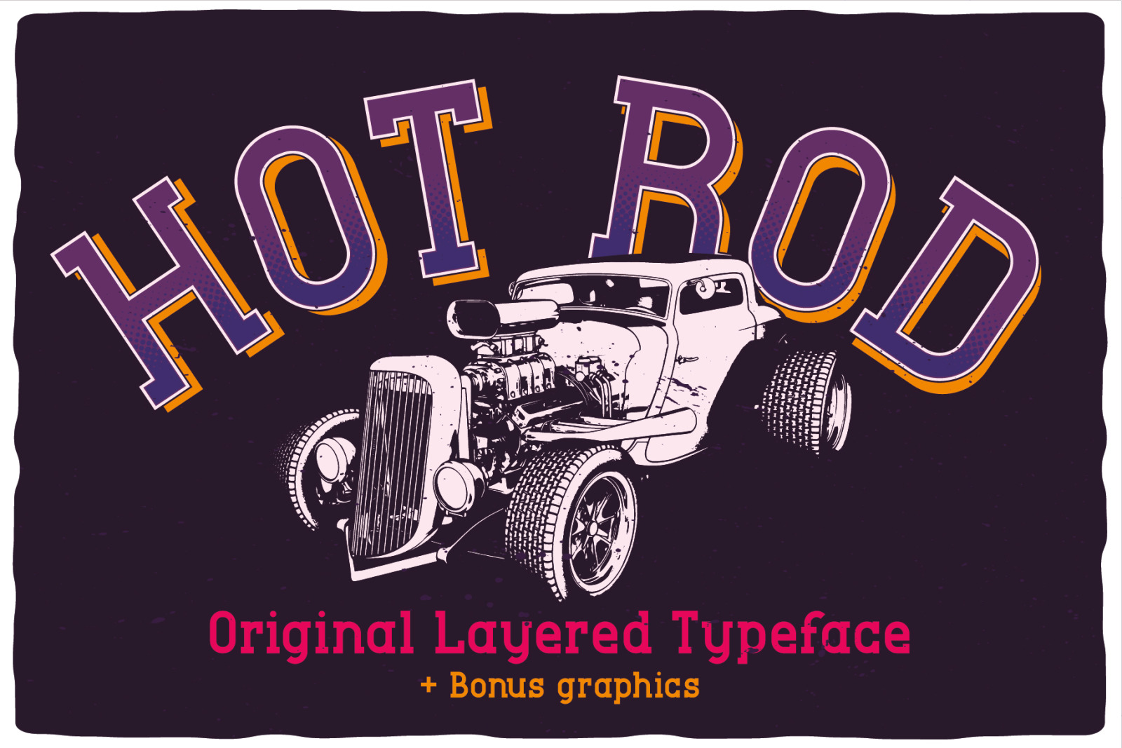 Hot Rod Layered Font Hot Rod Layered Font