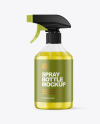 Clear Spray Bottle Mockup