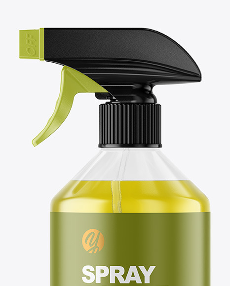 Clear Spray Bottle Mockup