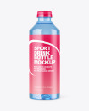 Blue PET Water Bottle Mockup
