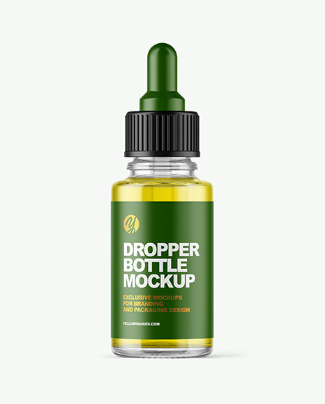 Clear Dropper Bottle Mockup - Oil dropper bottle mockup