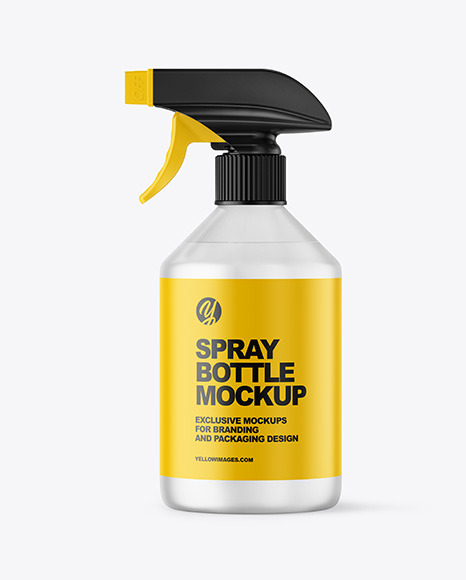 Frosted Spray Bottle Mockup