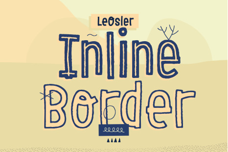 LeOsler Inline & Border - Opentype ligatures