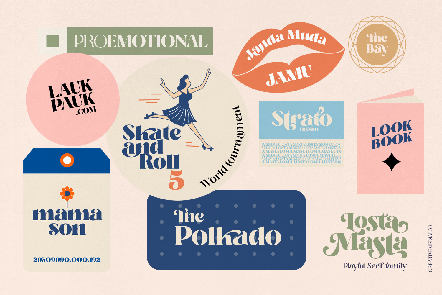 Losta Masta - Playful serif family