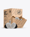 Kraft Box With Coffee Capsules Mockup