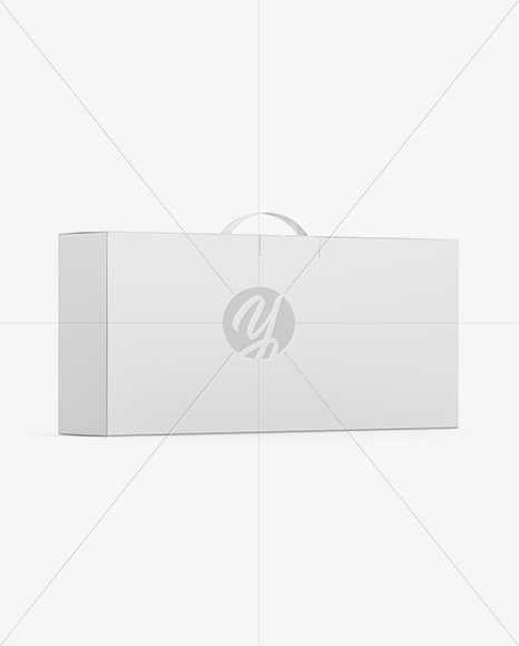 Paper Box With Handle Mockup