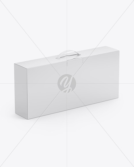 Paper Box With Handle Mockup