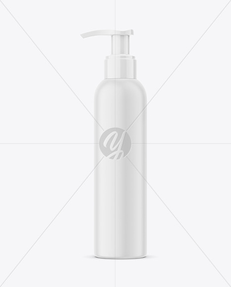 200ml Plastic Cosmetic Bottle w/ Batcher Mockup