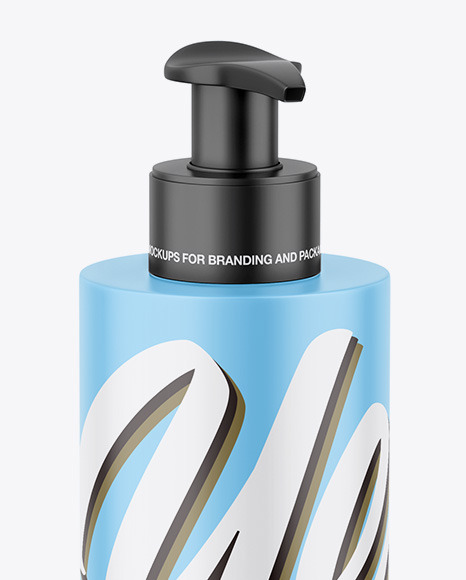 Matte Cosmetic Bottle w/ Dispenser Mockup