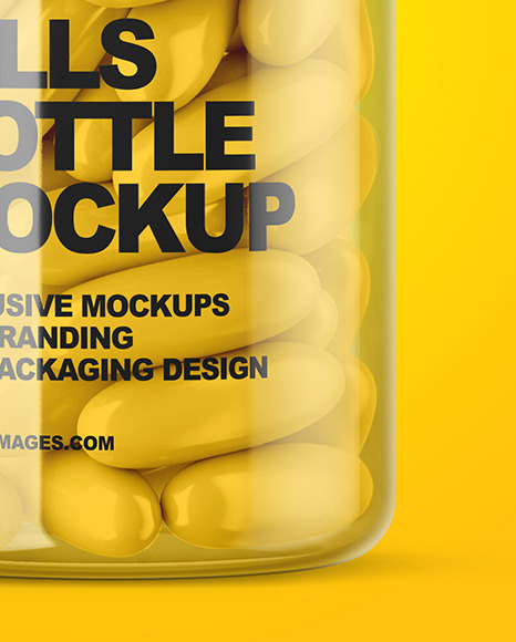 Clear Pills Bottle Mockup