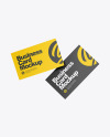 Two Paper Business Cards Mockup