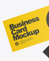 Two Paper Business Cards Mockup