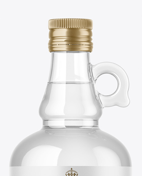 Clear Glass Gin Bottle Mockup