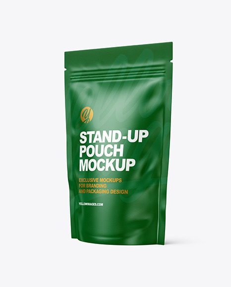Paper Stand-up Pouch Mockup - Full face zip up hoodie mockup